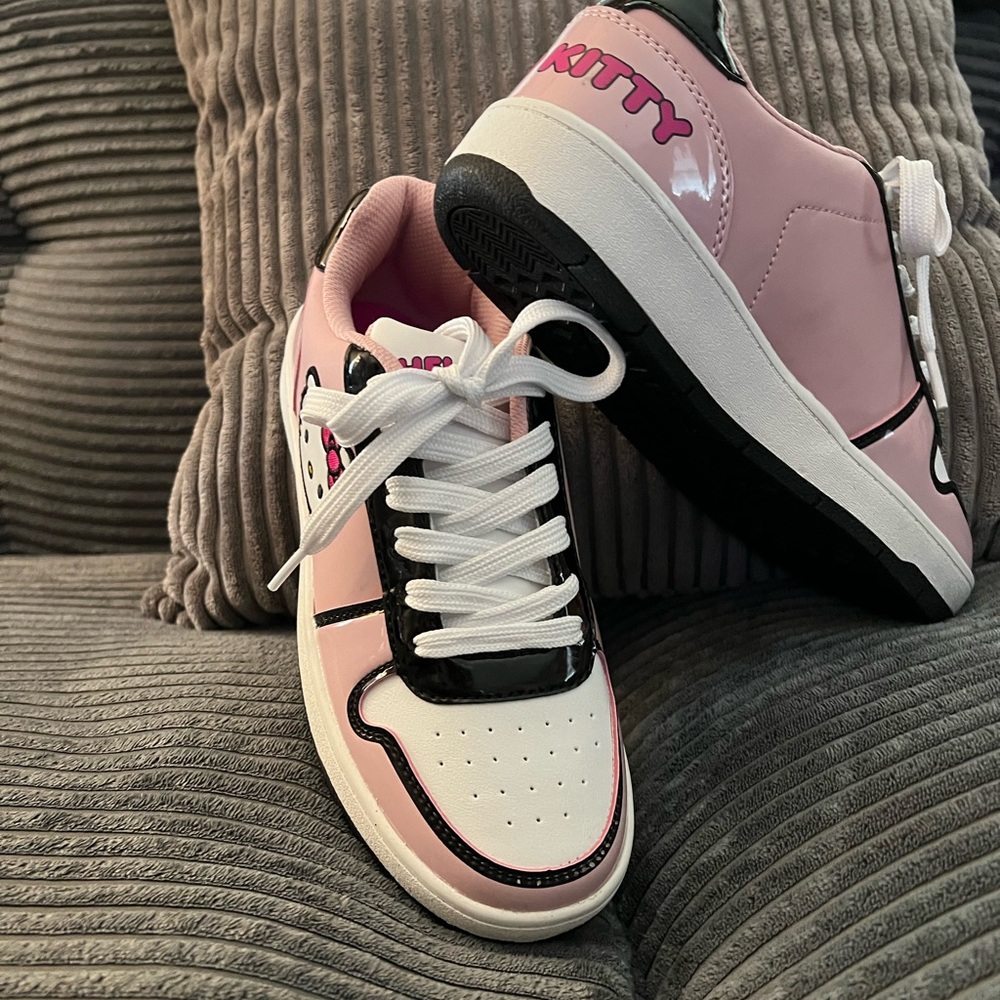 Hello Kitty Pink and Black Women's Sneakers